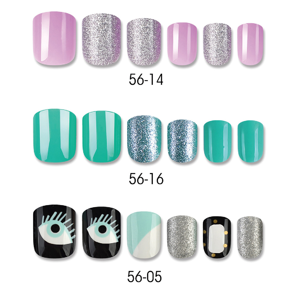 One of Hottest for Halloween Personality Stickers - LUXURIOUS HIGHLIGHT SQUARE NAIL TIPS – Rainbow detail pictures