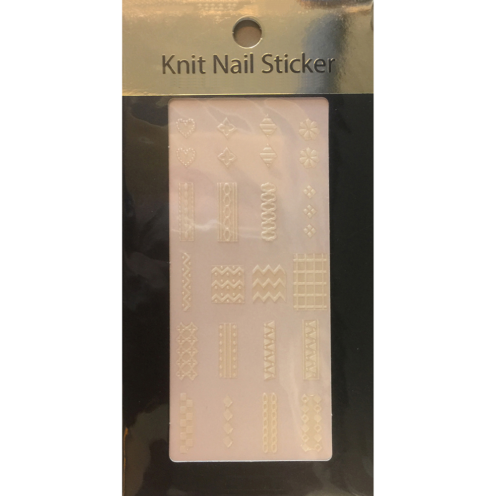 Factory Free sample Half Cover False Nail - KNIT NAIL STICKER – Rainbow