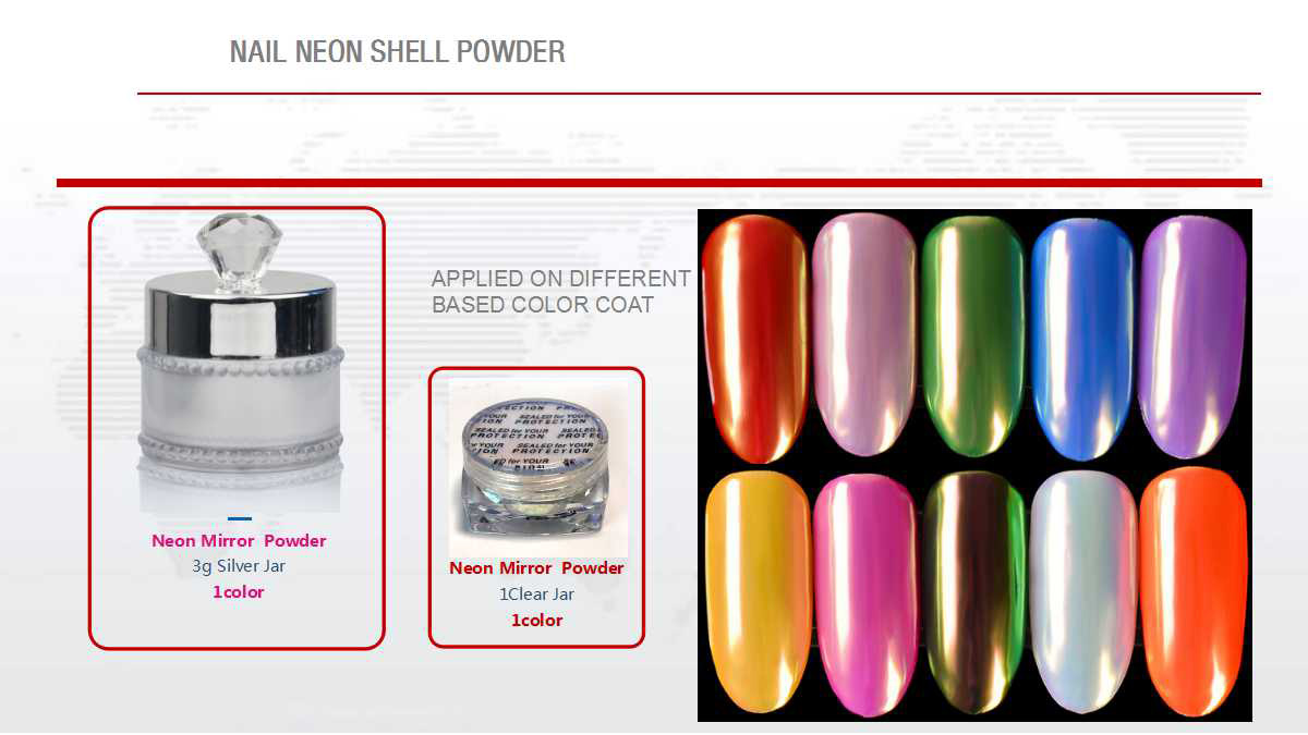 Nail Neon Shell Powder