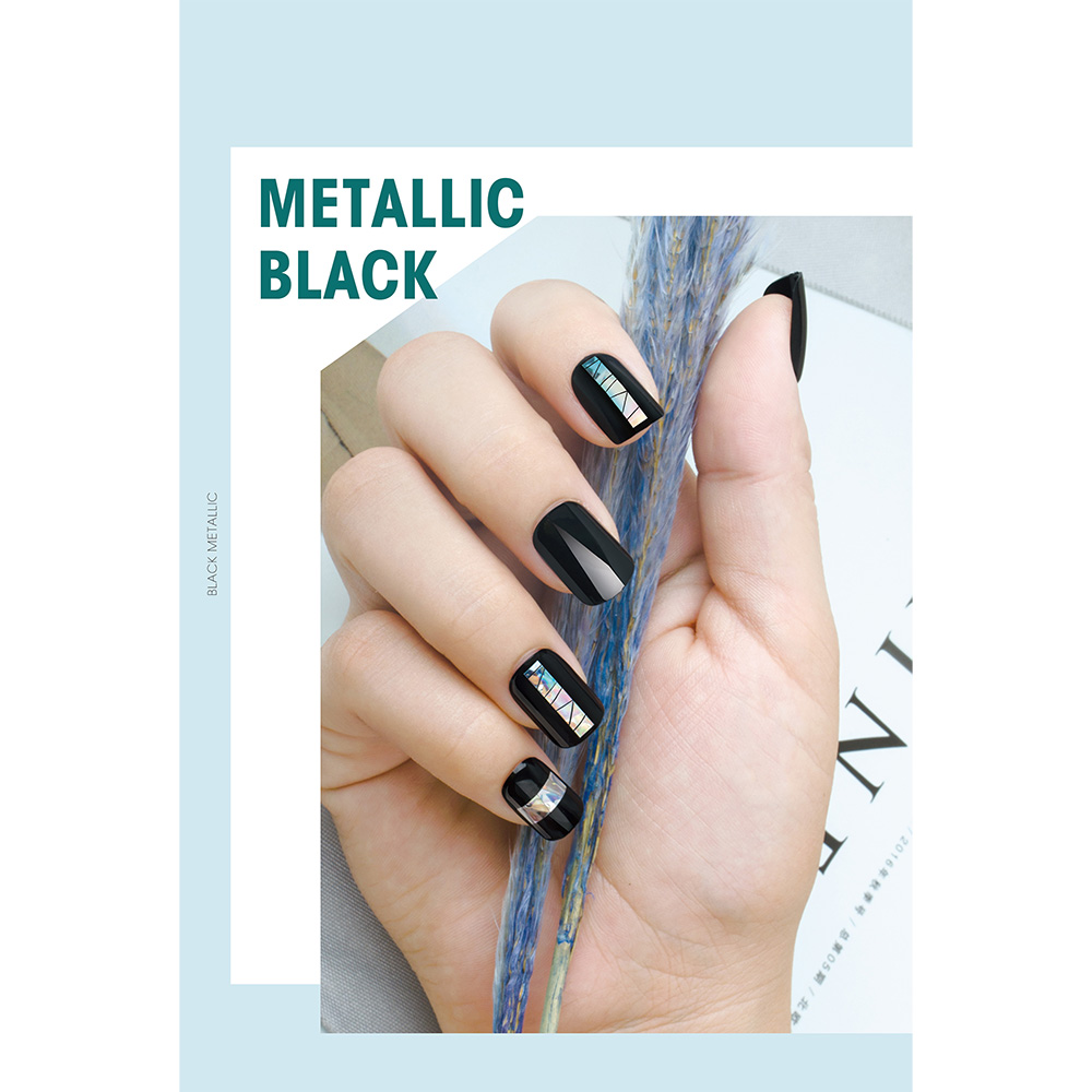 Buy Black Metallic Nail Tips Online- szrainbowstar.com