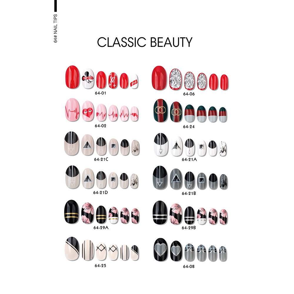 China Gold Supplier for Glass Mirror Sticker - CLASSIC BEAUTY OVAL NAIL TIPS – Rainbow