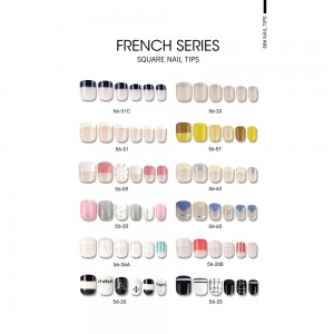 FRENCH SERIES SQUARE NAIL TIPS