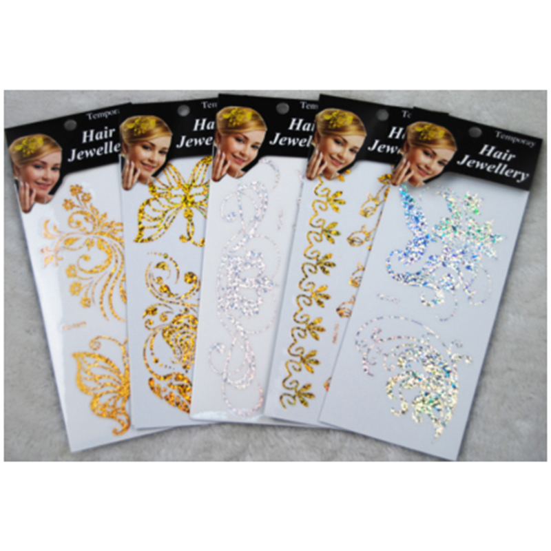 Hot New Products Label Printing With Bright Gold Foil Material - HAIR JEWELLERY STICKER – Rainbow